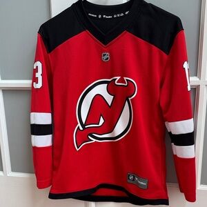 Fanatics Red and Black Hockey Jersey